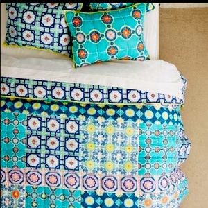 Anthropologie Zigon Tilework Quilt / Comforter NWOT